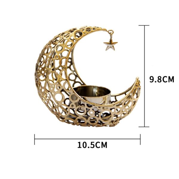 tealight crescent moon star candle holder
