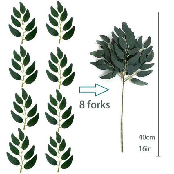 8-piece 12" eucalyptus leaves artificial bunch