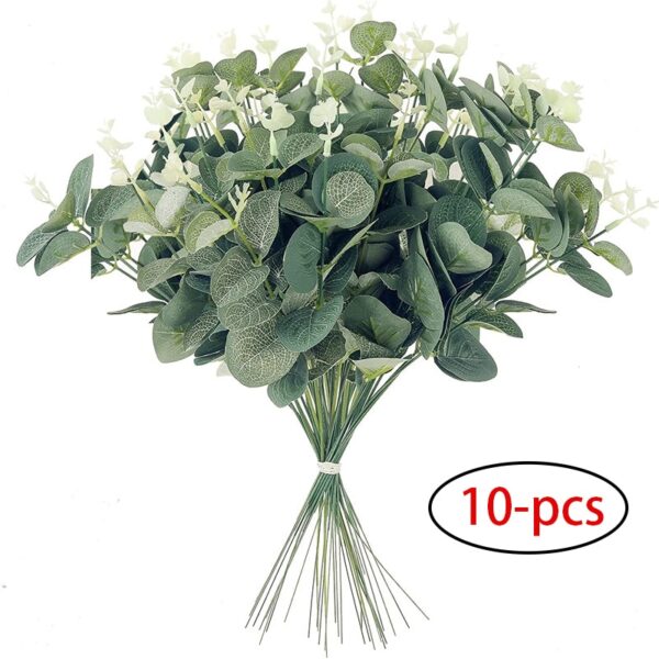 10-piece 12" eucalyptus leaves artificial bunch