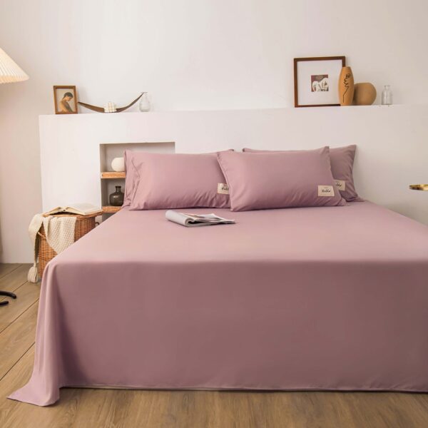 solid colour cotton sheet set