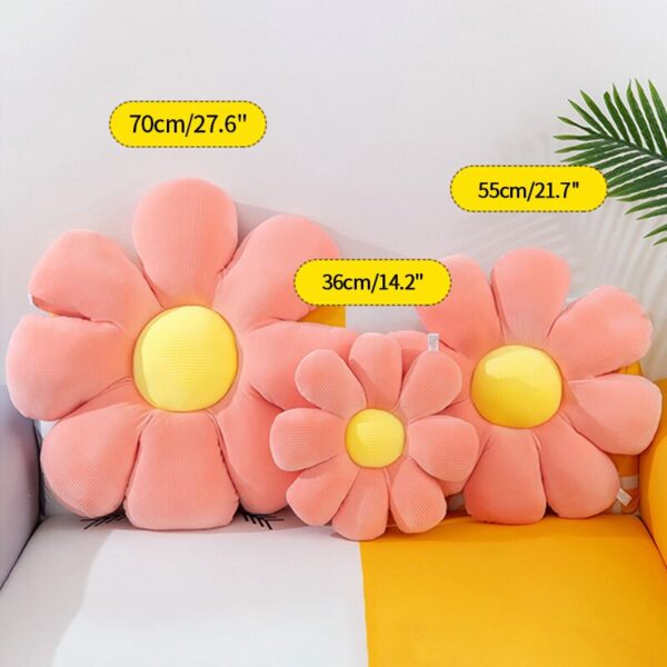 stuffed flower shaped cushion