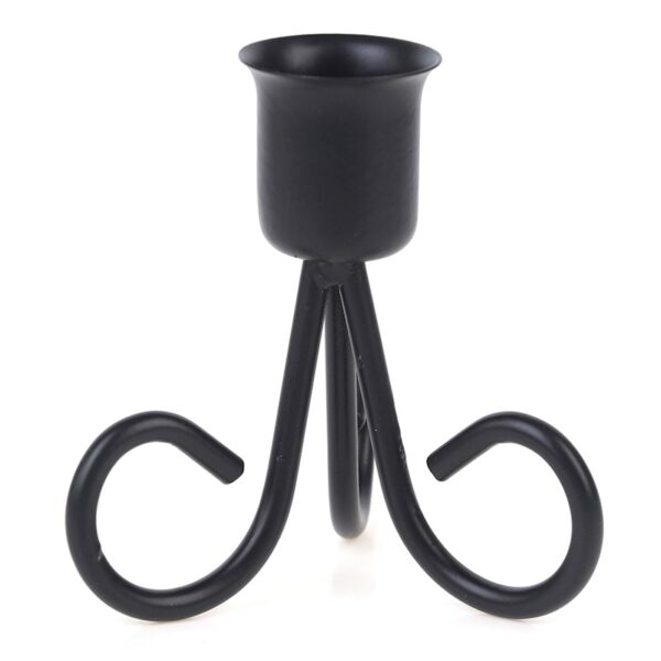 plated iron candle holder