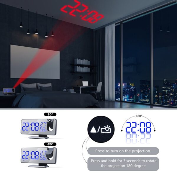 LED desktop digital alarm clock