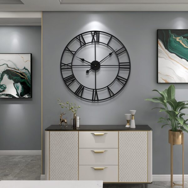 3D large digital wall clocks with roman numerals