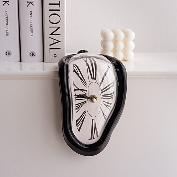 melted twisted roman numeral wall clock