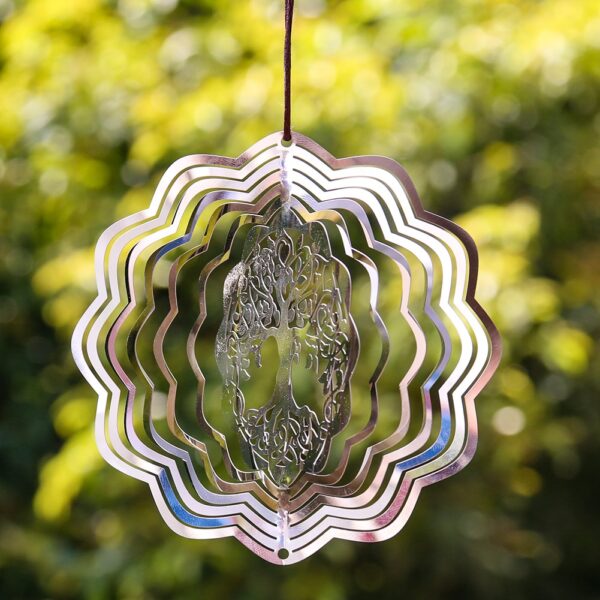 tree of life 3D rotating wind chimes