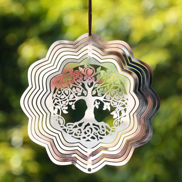 tree of life 3D rotating wind chimes