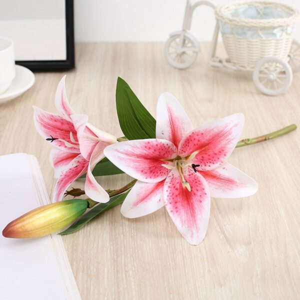 one bud single lily artificial birthday flowers