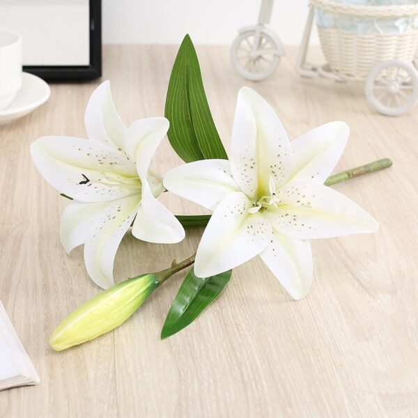 two flowers and one bud lily artificial flower