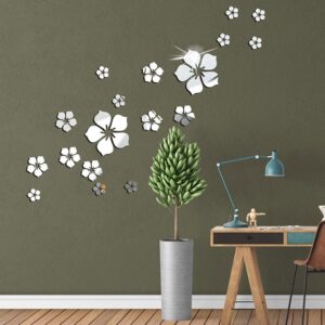 3D Flower Wall Mirror Stickers