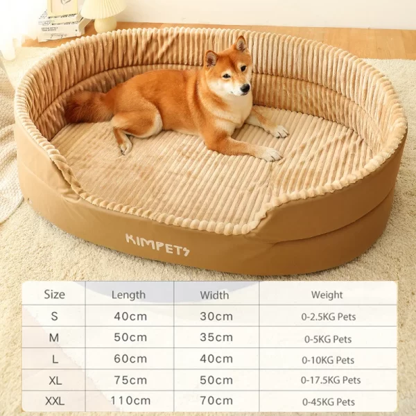 large waterproof dog bed size chart