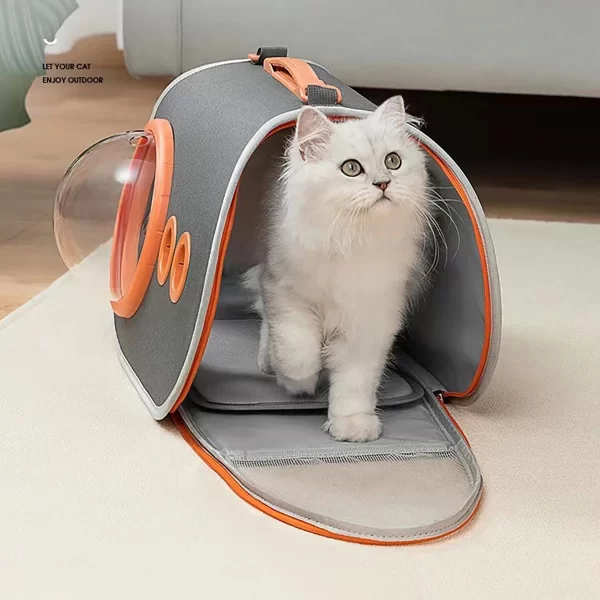foldable pet travel carrier bag with transparent window