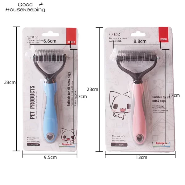 pet fur knot cutter grooming shedding tool size chart