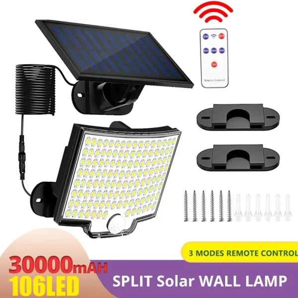 Solar LED Outdoor Wall Light with Motion Sensor