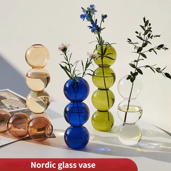 Nordic Home Decor Glass Vase